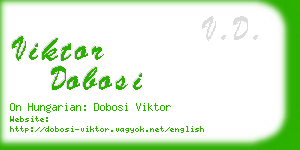 viktor dobosi business card